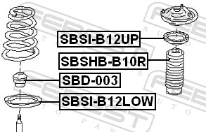 FEBEST SBSI-B12LOW - Тарелка пружины