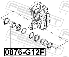 FEBEST 0876-G12F - Поршень суппорта
