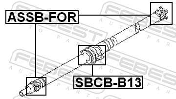 FEBEST SBCB-B13 - Подвесной подшипник