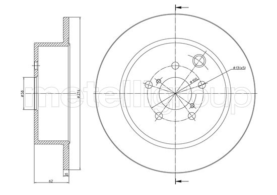 METELLI 23-1487C - Тормозные диски