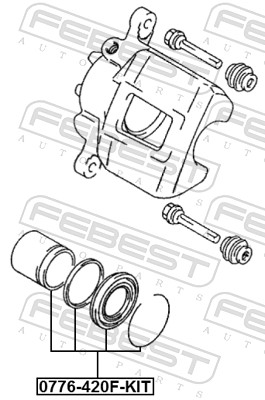 FEBEST 0776-420F-KIT - Ремкомплект суппорта