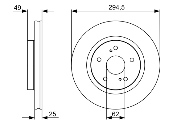 BOSCH 0 986 479 559 - Тормозные диски