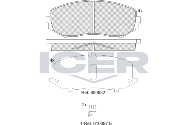 ICER 181747 - Тормозные колодки 