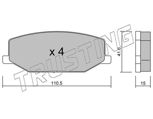 TRUSTING 099.0 - Тормозные колодки 
