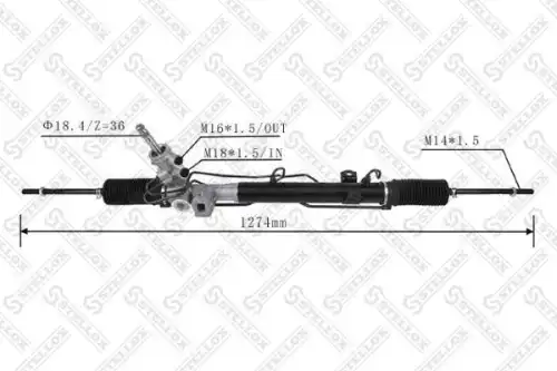 STELLOX 3137333sx - рейка рулевая! с г/у с тягами, 5114163AA\ Chrysler Voyager IV 00-08