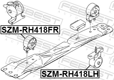 FEBEST SZM-RH418FR - Подушка двигателя