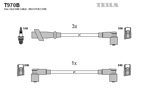 TESLA T970B - Высоковольтные провода
