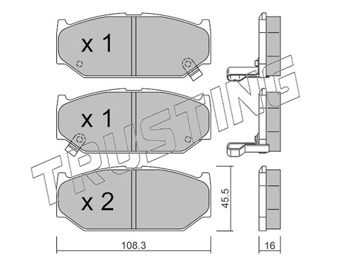 TRUSTING 914.0 - Тормозные колодки 