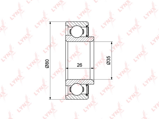 LYNXAUTO WB-1498 - Ступичный подшипник