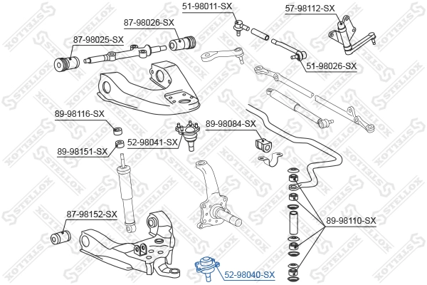 STELLOX 52-98040-SX - Шаровая опора