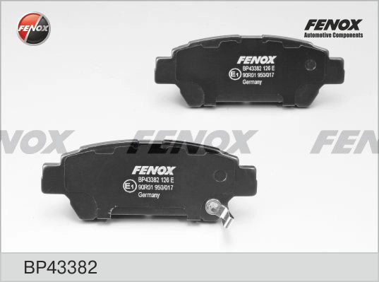 FENOX BP43382 - Тормозные колодки 