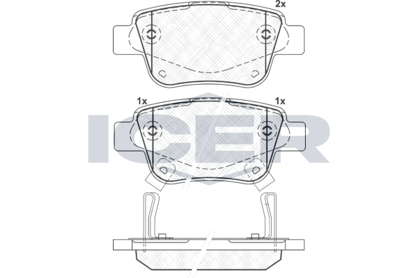 ICER 181688 - Тормозные колодки 