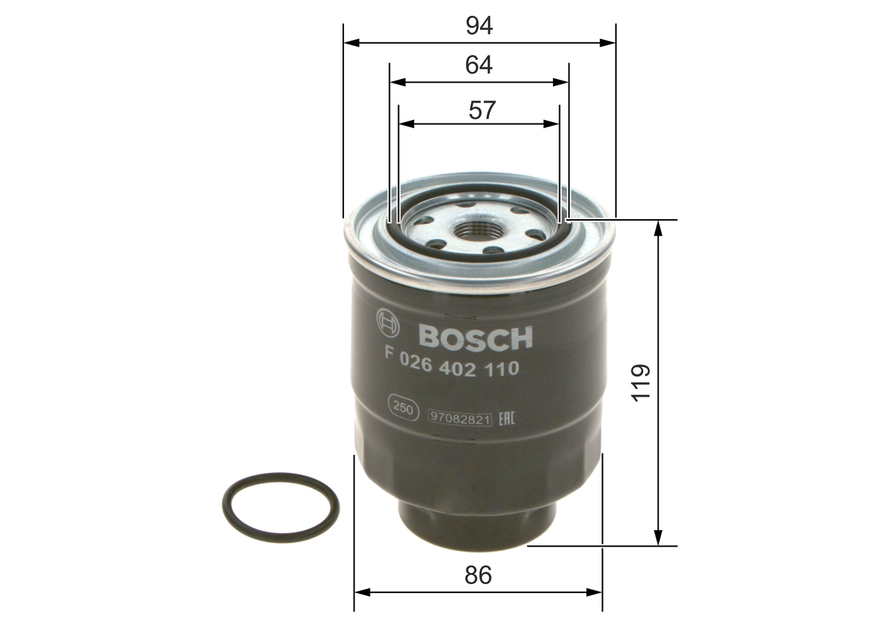 BOSCH F 026 402 110 - Топливный фильтр