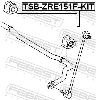 FEBEST TSB-ZRE151F-KIT - Втулка стабилизатора