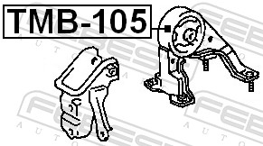 FEBEST TMB-105 - Подушка двигателя