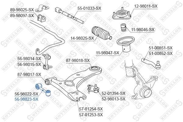STELLOX 56-98023-SX - Стойки стабилизатора