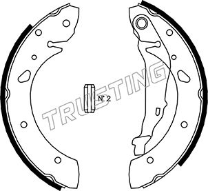 TRUSTING 115.300 - Барабанные колодки