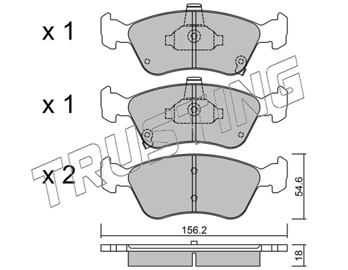 TRUSTING 296.0 - Тормозные колодки 