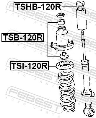 FEBEST TSI-120R - Тарелка пружины