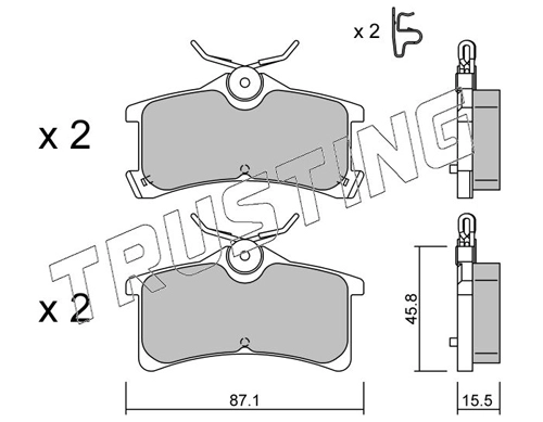 TRUSTING 465.0 - Тормозные колодки 