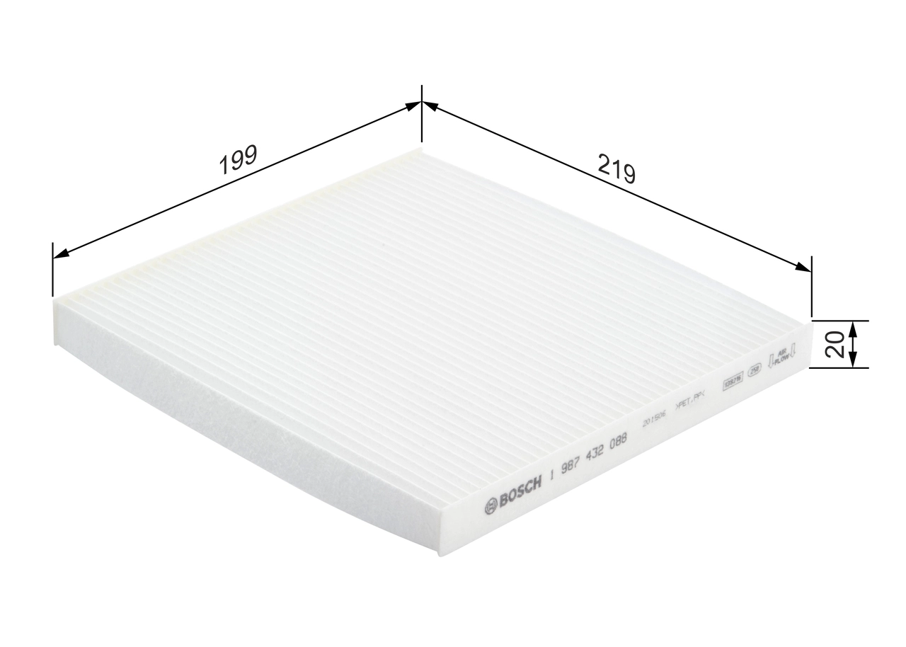 BOSCH 1 987 432 088 - Салонный фильтр