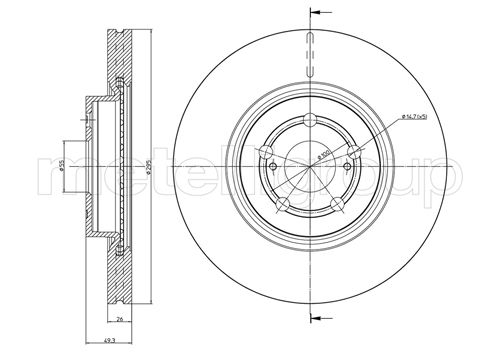 METELLI 23-0854C - Тормозные диски