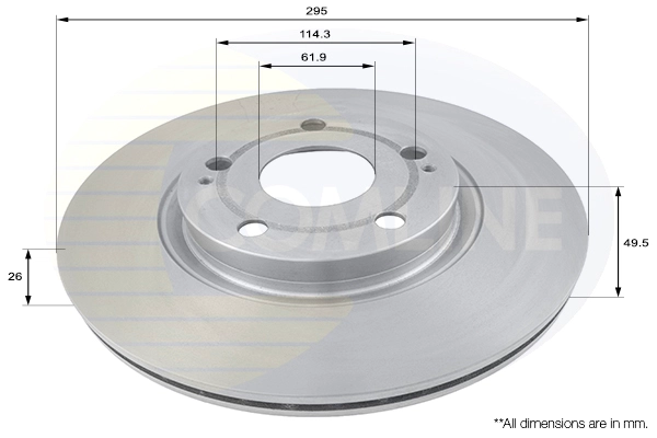 COMLINE ADC01134V - Тормозной диск Comline