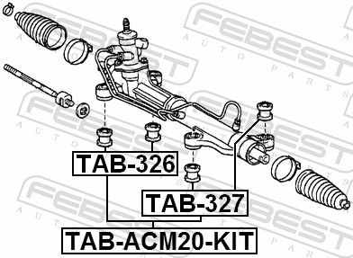FEBEST TAB-326 - Сайлентблок рулевой рейки