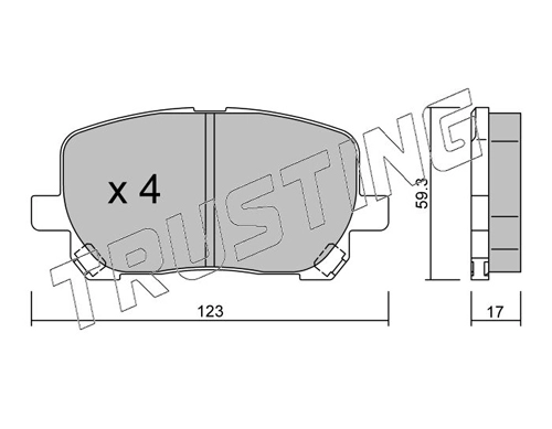 TRUSTING 442.0 - Тормозные колодки 