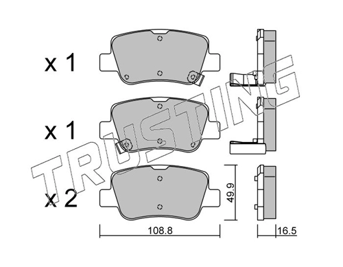 TRUSTING 898.0 - Тормозные колодки 