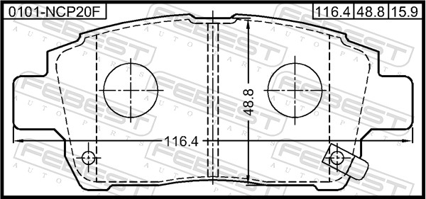 FEBEST 0101-NCP20F - Тормозные колодки 
