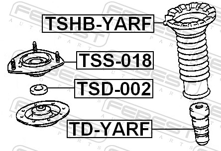 FEBEST TSHB-YARF - Пыльник амортизатора