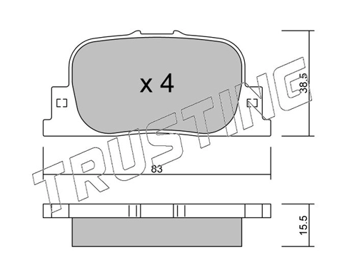 TRUSTING 768.0 - Тормозные колодки 