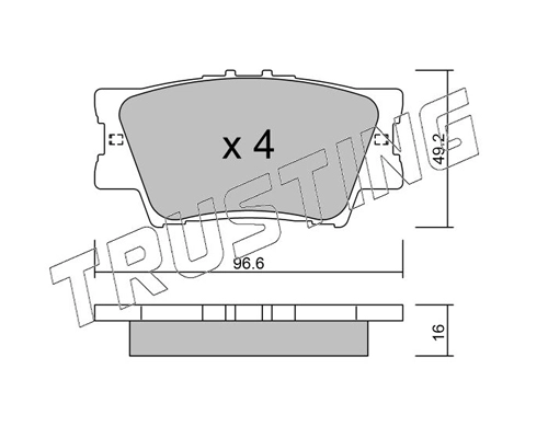 TRUSTING 765.0 - Тормозные колодки 
