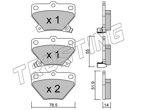 TRUSTING 439.0 - Тормозные колодки 