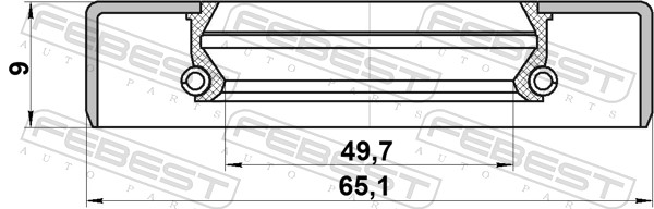 FEBEST 95GDY-51650909X - Сальник ступицы
