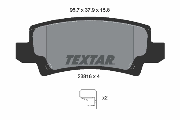 TEXTAR 2381601 - Тормозные колодки 