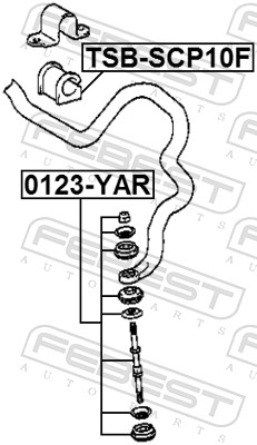 FEBEST TSB-SCP10F - Втулки стабилизатора