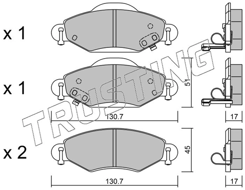 TRUSTING 436.0 - Тормозные колодки 