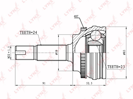 LYNXAUTO CO-7500A - ШРУС