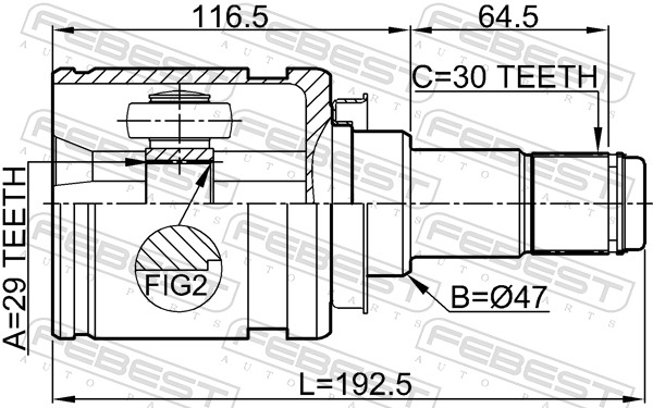 FEBEST 0111-KUN26 - ШРУС