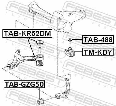 FEBEST TAB-488 - Сайлентблок редуктора