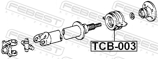 FEBEST TCB-003 - Подвесной подшипник