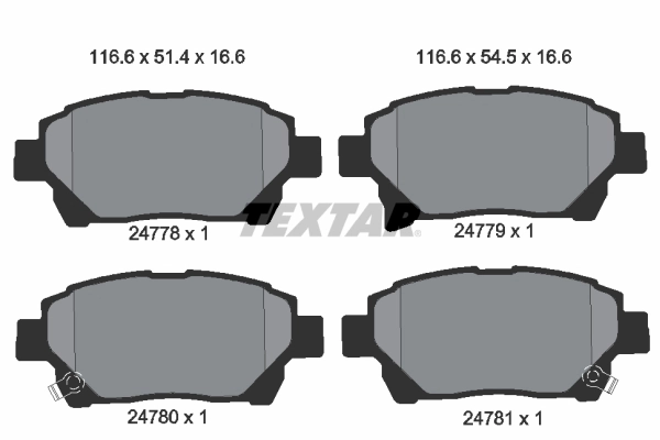 TEXTAR 2477801 - Тормозные колодки 