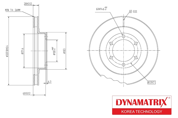 DYNAMATRIX DBD1594 - Тормозные диски
