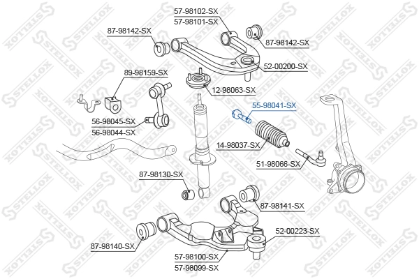 STELLOX 55-98041-SX - Рулевая тяга