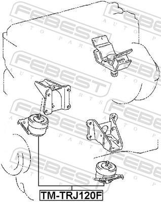 FEBEST TM-TRJ120F - Подушка двигателя