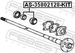 FEBEST AS-35802128-KIT - Подвесной подшипник