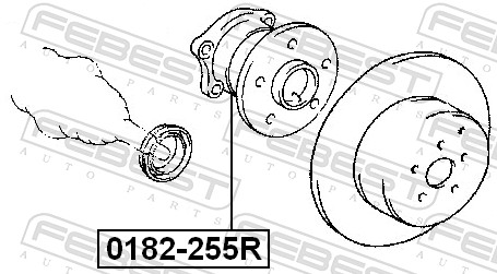 FEBEST 0182-255R - Ступица колеса