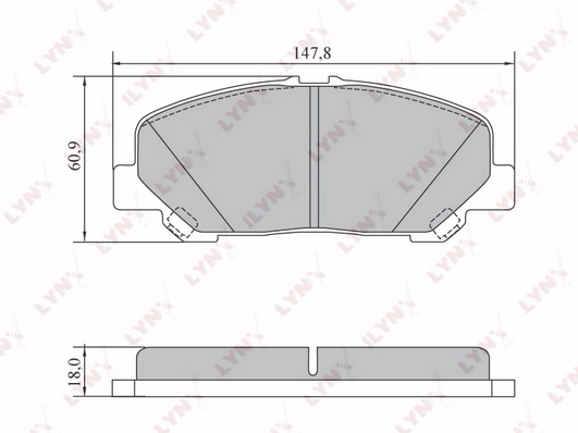 LYNXAUTO BD-7576 - Тормозные колодки 